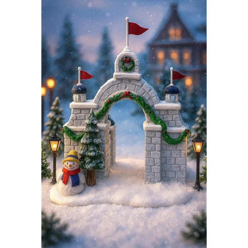 Vtg Department‎ 56 Heritage Village North Pole Gate Porcelain Christmas Figurine